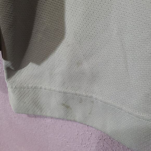 Adult L *STAINED* AVALANCHE Jersey CCM NHL Large Gray LS Center Ice CCM VTG 90s - Picture 10 of 13